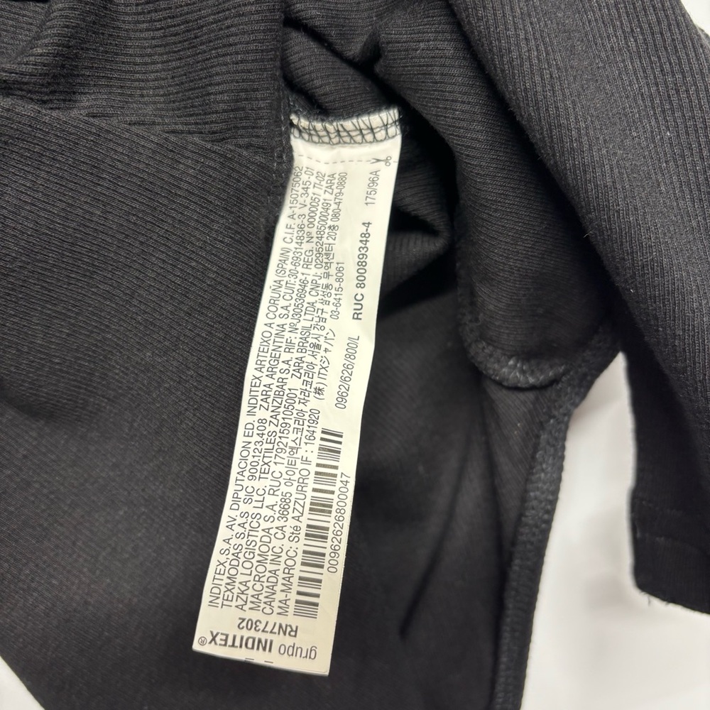 ✨Zara Ruffle Sleeve Bodysuit Black Size L - Picture 11 of 13